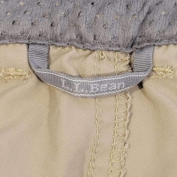 LL Bean Nylon Hiking Pants Convertible Shorts Tan Size L Short 38X29 - Picture 9 of 14
